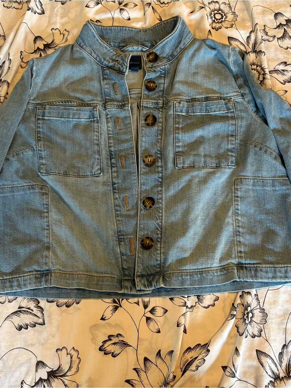 J. Jill Light Blue Denim Button-Front Jacket